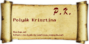 Polyák Krisztina névjegykártya